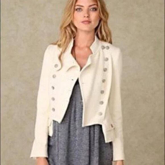 VTG Free People Military Corset Lace Up Jacket | Indie Sleaze Steampunk Grunge 0 - Picture 5 of 8